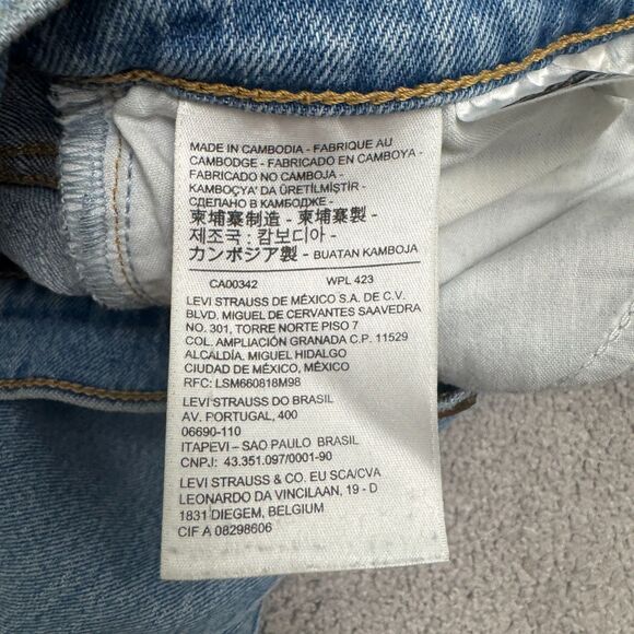 Levi's Premium Wedgie Straight Leg Button Fly Denim Jeans Womens 26 High Rise - Picture 12 of 16